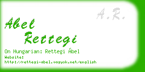 abel rettegi business card